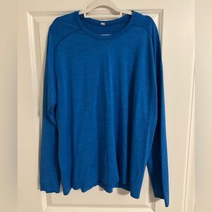 Blue lulu metal vent tech Long Sleeve Men's Shirt